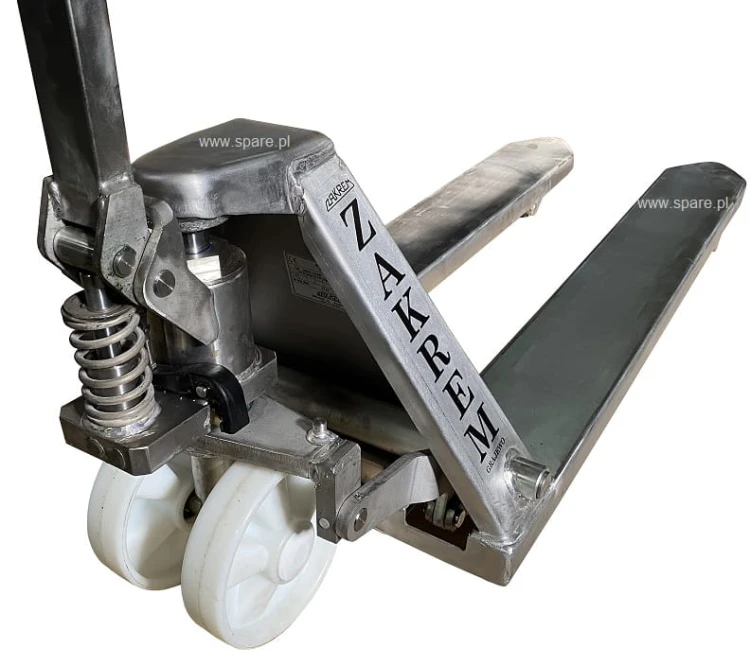 Wózek widłowy ręczny nierdzewny INOX Zakrem 1150mm
