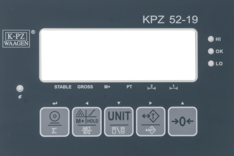 Panel sterujący KPZ 52-19 do wózków z wagą KPZ