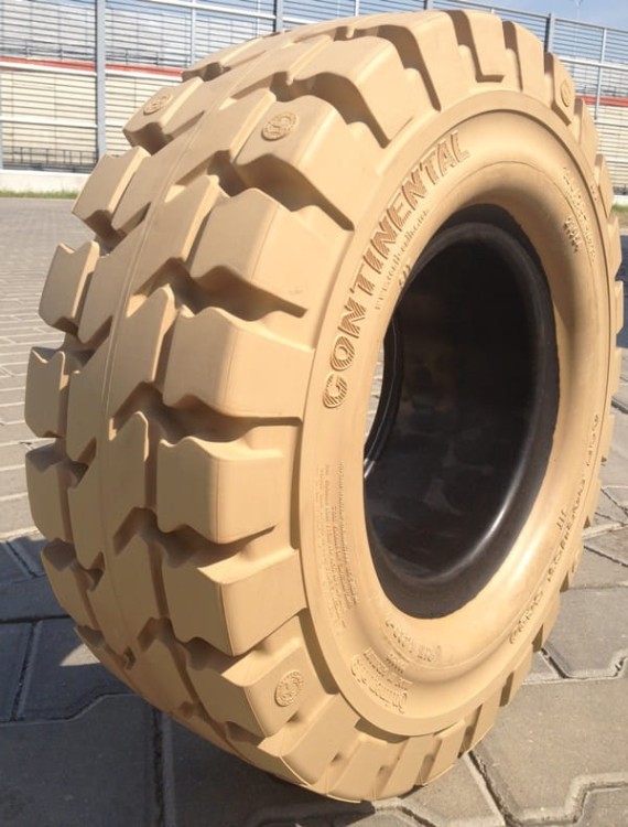Opona superelastyczna niebrudząca Continental 21x8-9 SIT widok z boku