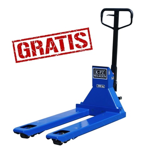 Wózek paletowy z wagą KPZ 71-9 800mm zestaw z gratisem