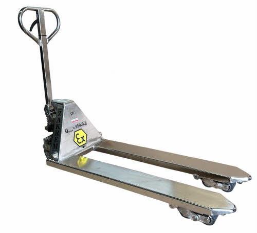 Wózek paletowy antywybuchowy INOX EX 2,5t Zakrem