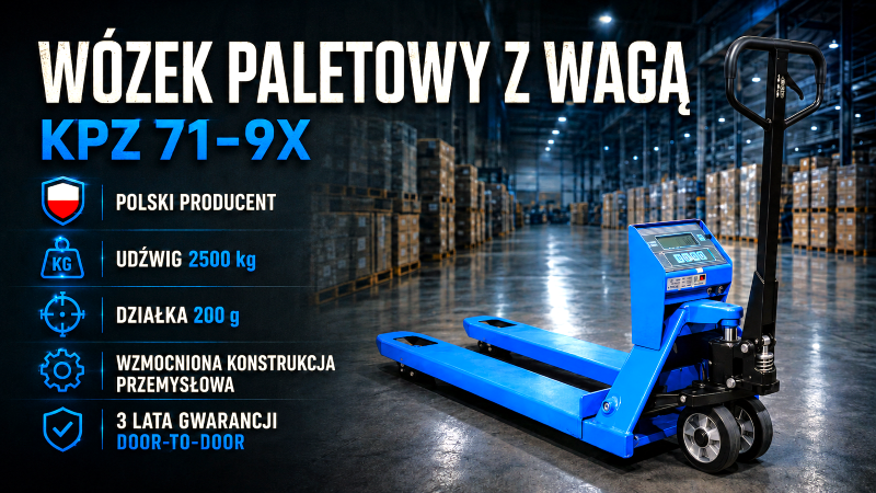 wózek paletowy z wagą i legalizacją